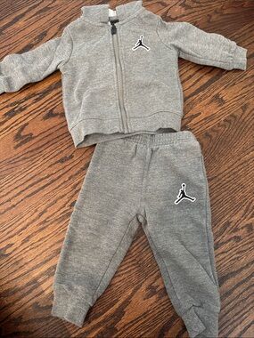 Jordan Toddler Gray Zip Hoodie & Joggers Set